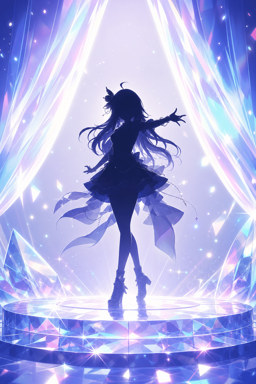 VTuber風ステージの生成例